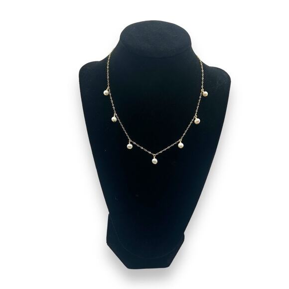 Brand new Macy's Quiet Luxury 18K Gold Pearl Necklace Old Money Aesthetic NWT - Picture 4 of 12